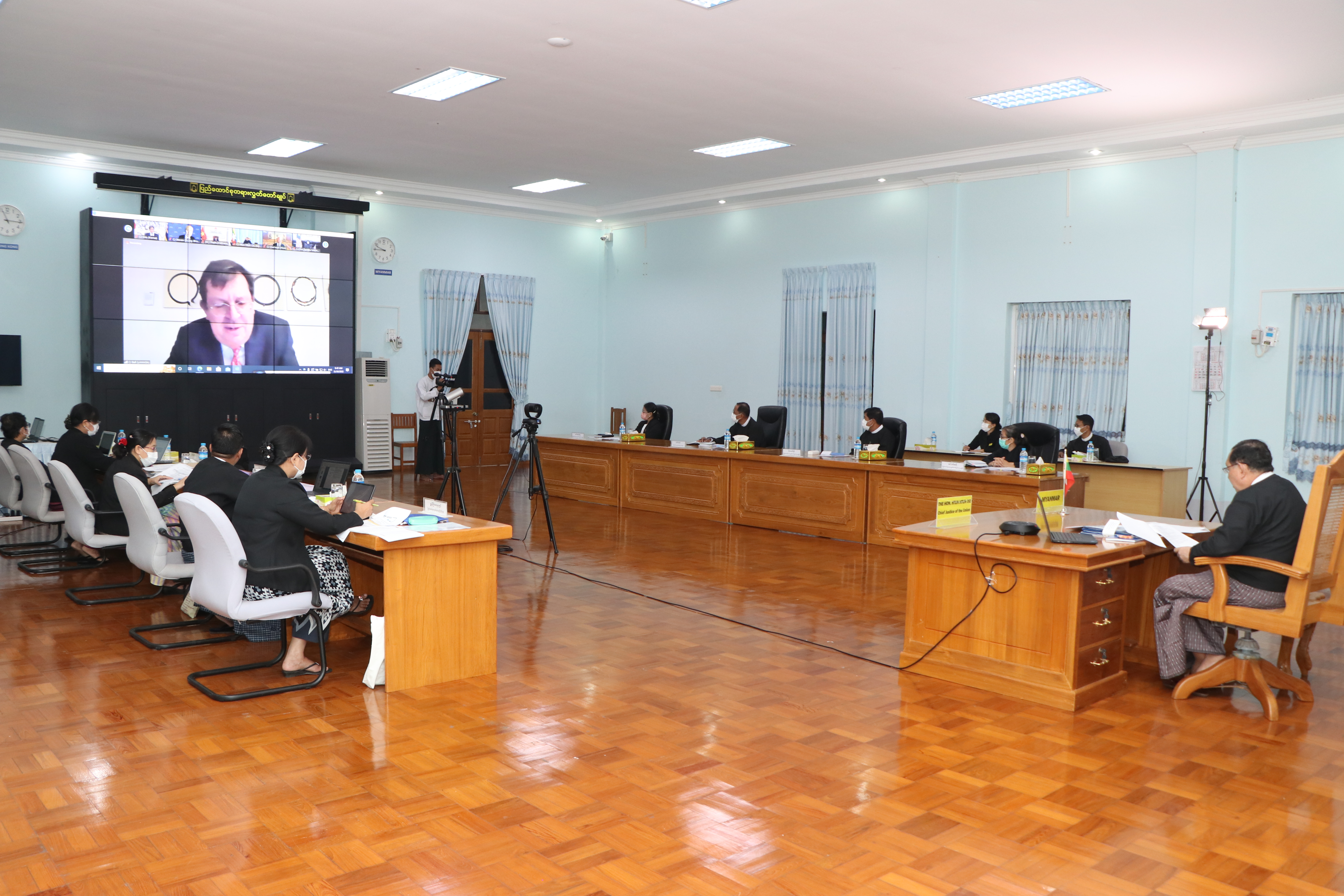 ပြည်ထောင်စုတရားသူကြီးချုပ်ဦးထွန်းထွန်းဦး “(၁၈) ကြိမ်မြောက် အာရှ - ပစိဖိတ်ဒေသ တရားသူကြီးချုပ်များညီလာခံ ” သို့ တက်ရောက်